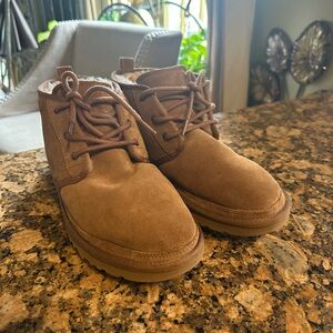 UGG Chestnut Shearling-Lined Suede Ankle Boots